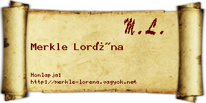 Merkle Loréna névjegykártya